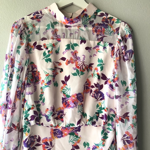 Saloni Floral Print Mini Dress - Picture 5 of 8